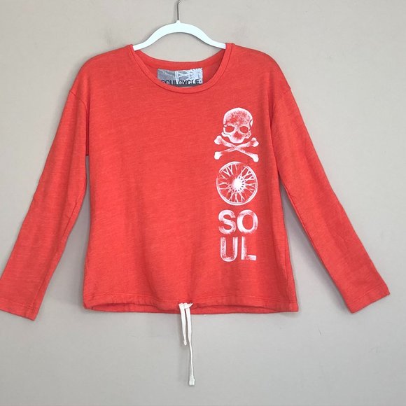 soulcycle Tops - Soulcycle Skull Cross Bones Drawstring Sweatshirt